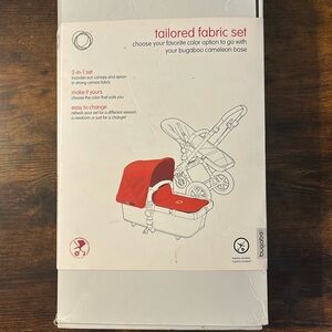 Bugaboo tailored bassinet set Coral Red. Open box never used.